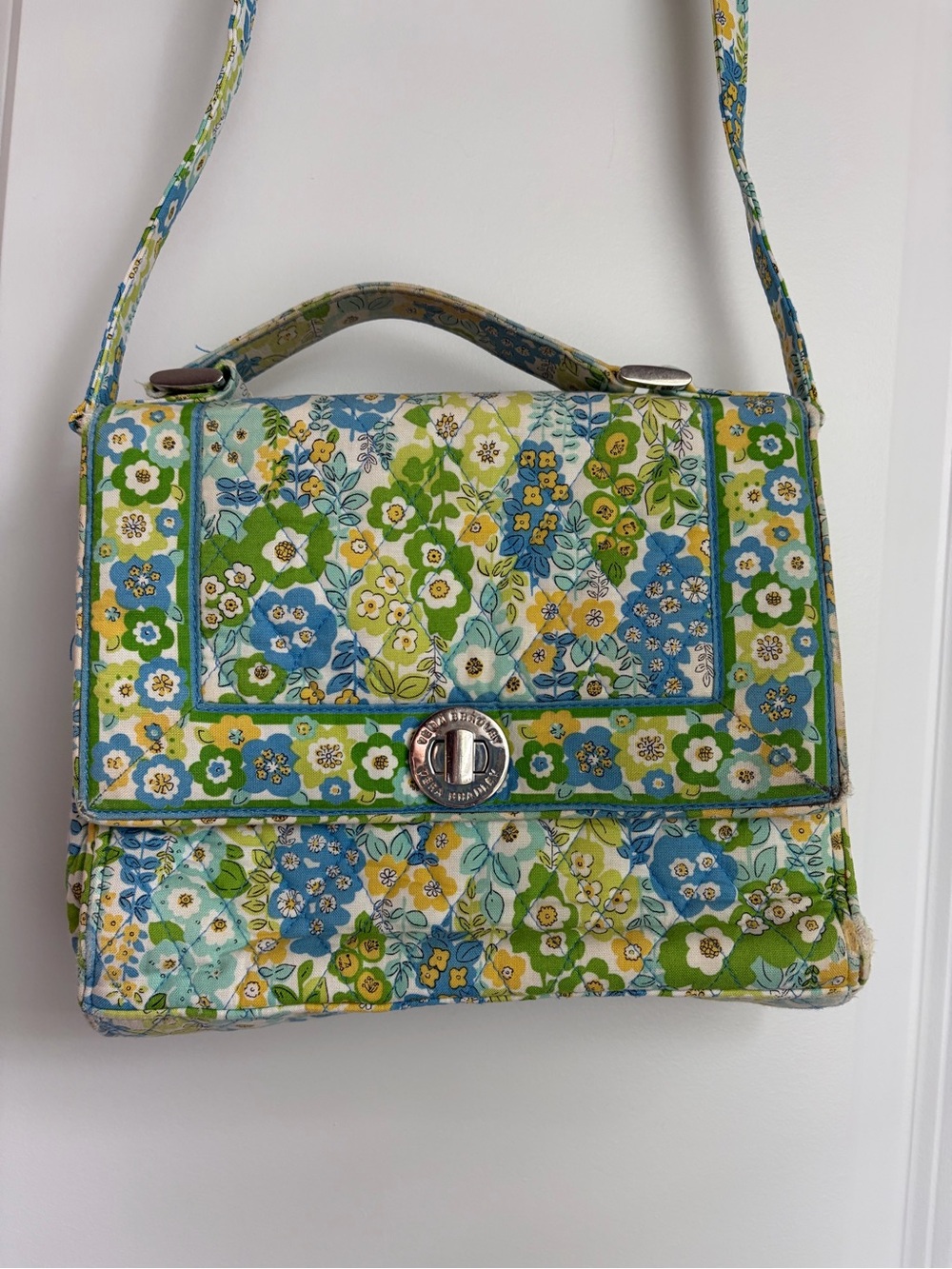 Vera Bradley Floral English Meadow Quilted Crossbody Clutch